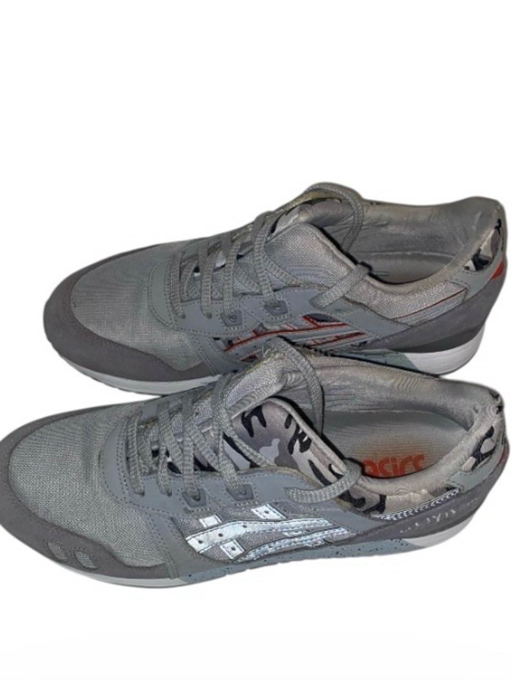Asics Gel Lyte III Camouflage Grey Orange size 9.5 Men’s
